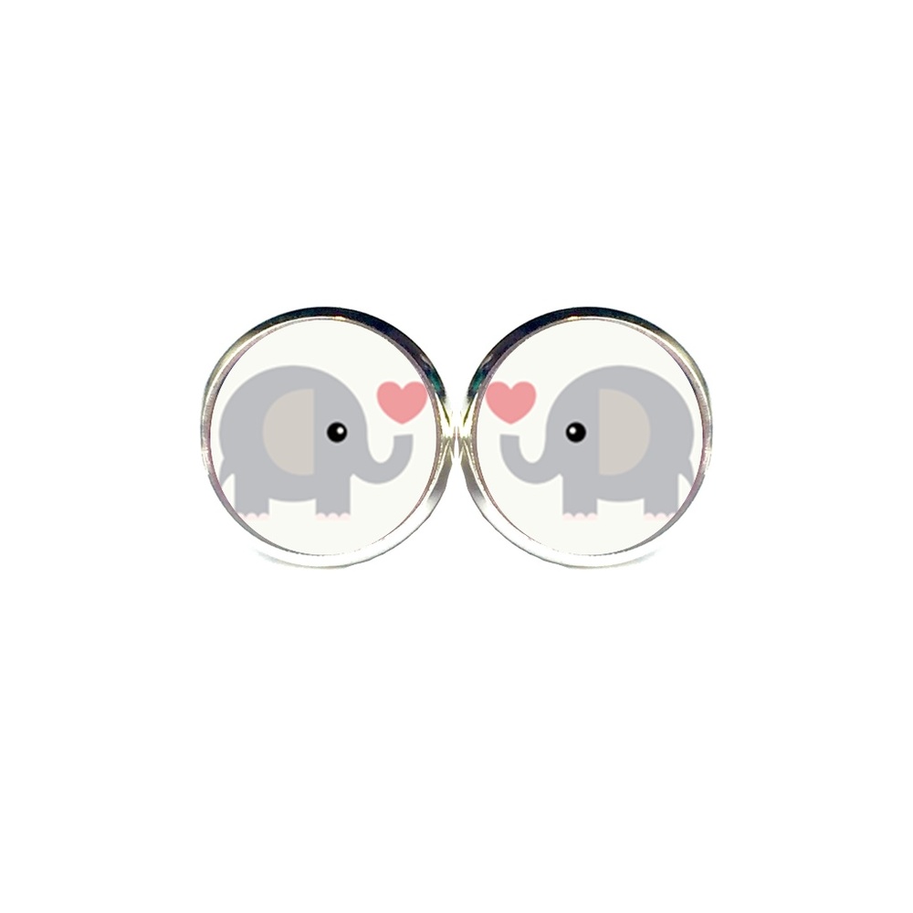 Heart Elephant Earrings